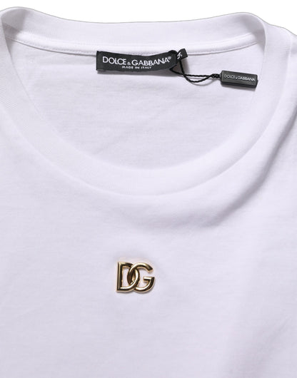 White Metal DG Logo Short Sleeves T-shirt