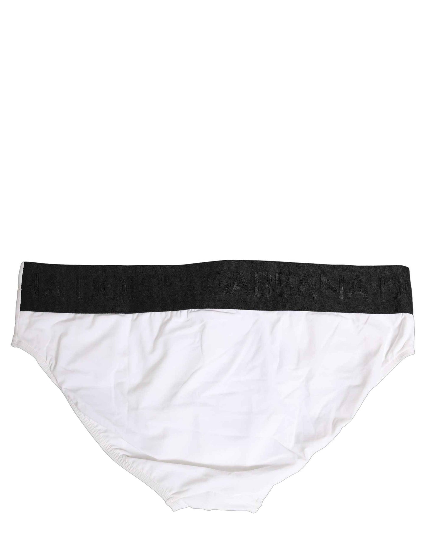 White Stretch Drawstring Swim Brief Swimwear