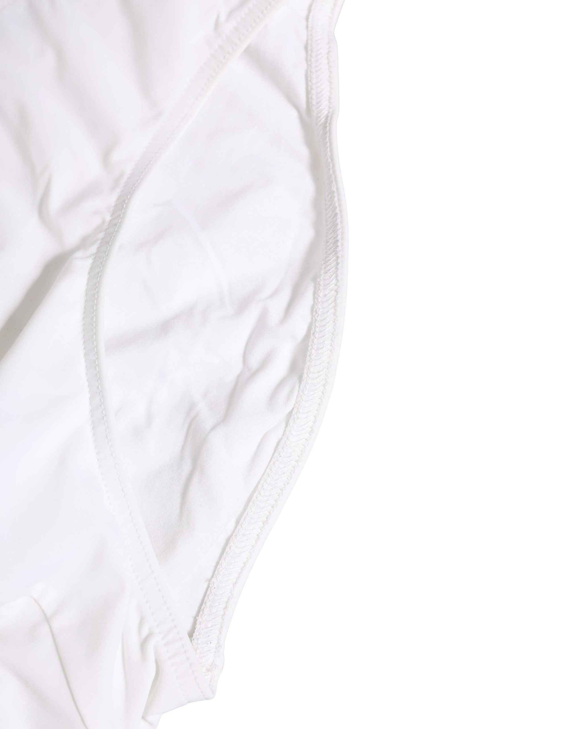 White Stretch Drawstring Swim Brief Swimwear
