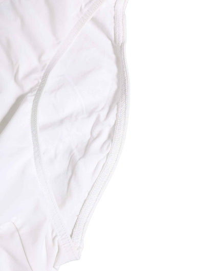 White Stretch Drawstring Swim Brief Swimwear
