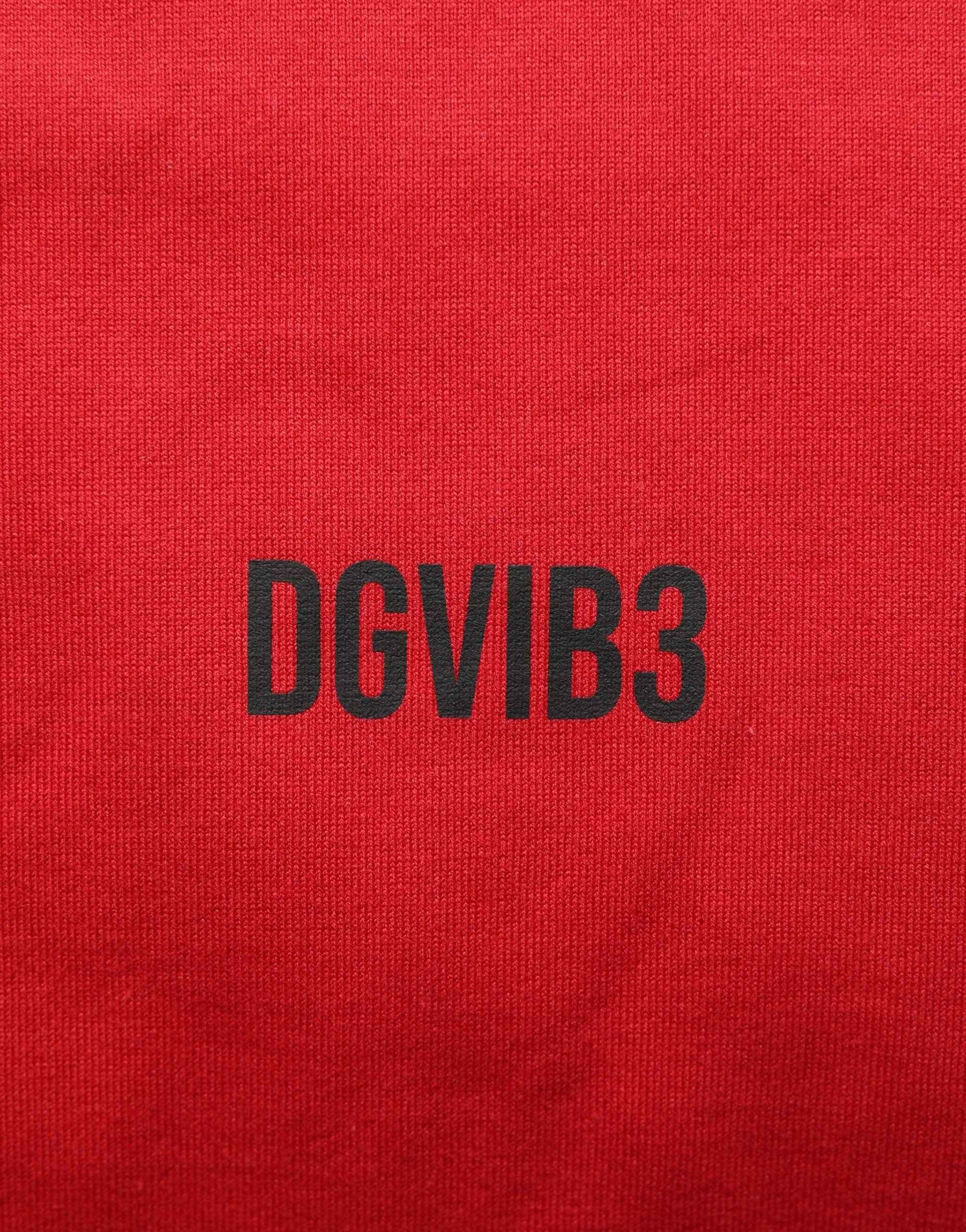 Red Cotton Graphic Print Crew Neck T-shirt