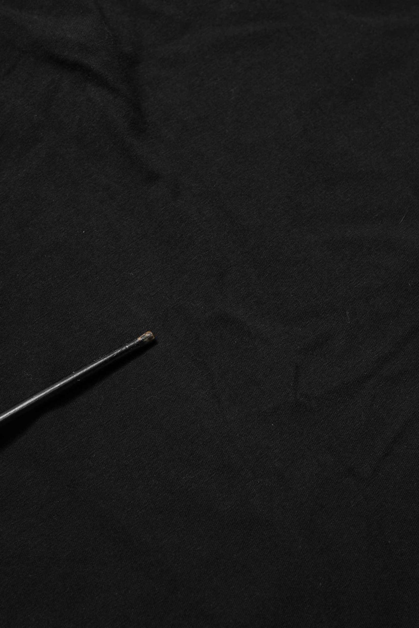 Black Cotton Short Sleeves CrewNeck T-shirt