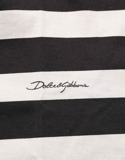 Black White Stripes Cotton Sleeveless T-shirt