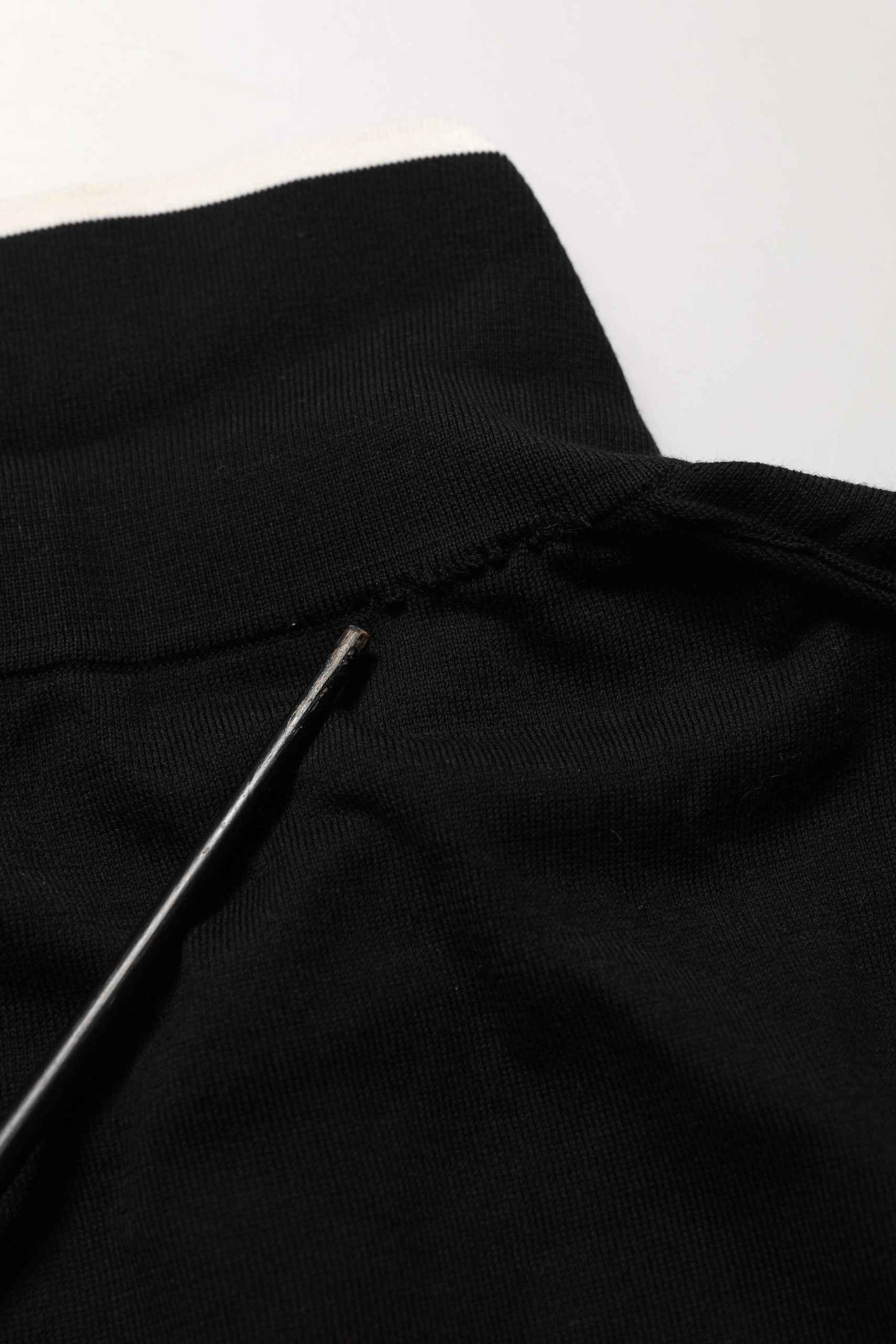 Black Cotton Collared Short Sleeves Polo T-shirt