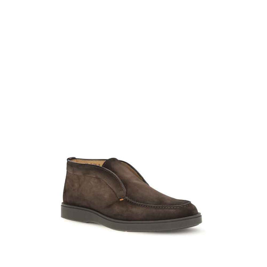 Brown Calf Leather Bos Taurus Ankle Boots