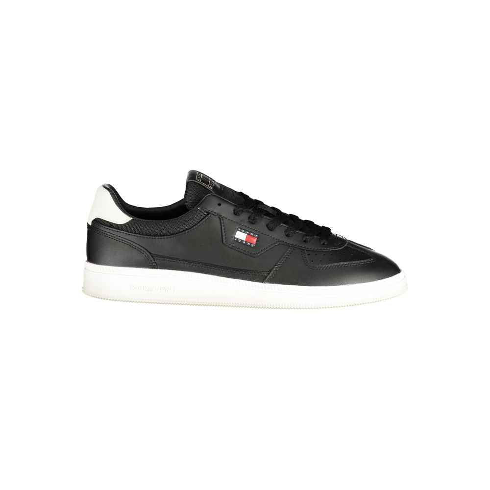 Black Polyurethane Men's Sneaker