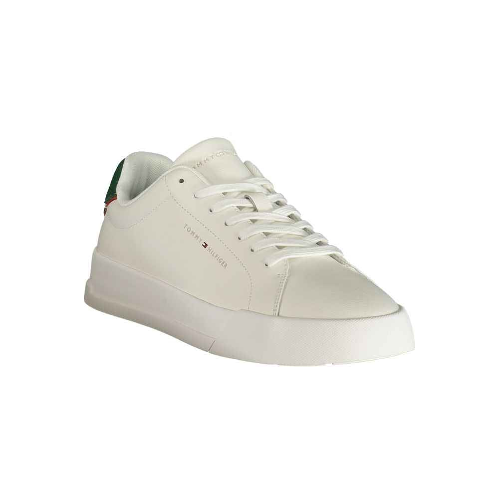White Polyurethane Men's Sneaker
