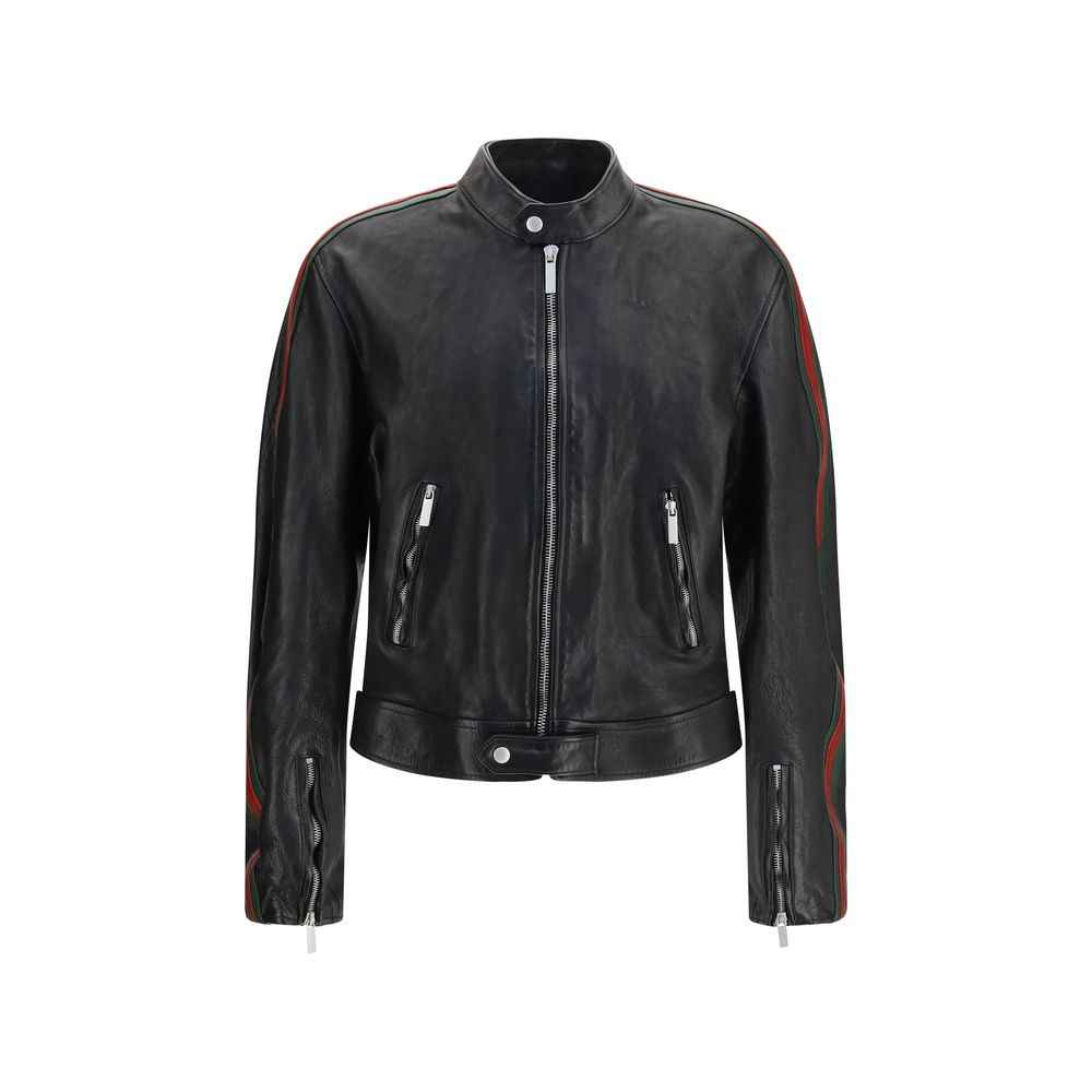 Black Buffalo Leather Bomber