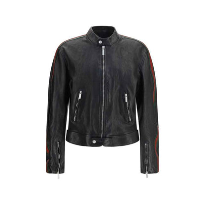 Black Buffalo Leather Bomber