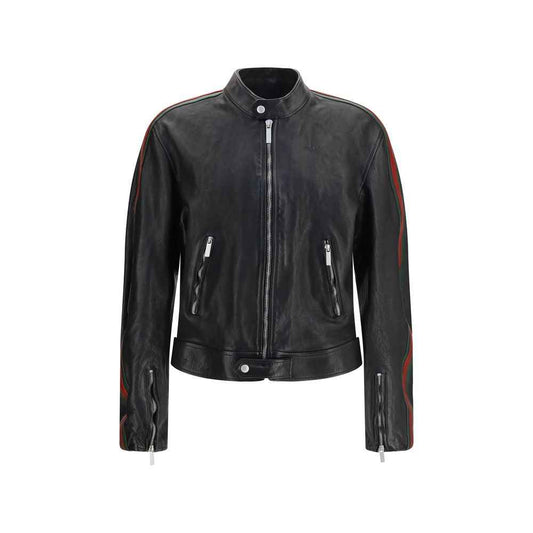 Black Buffalo Leather Bomber