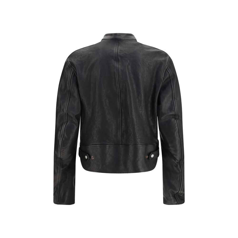 Black Buffalo Leather Bomber
