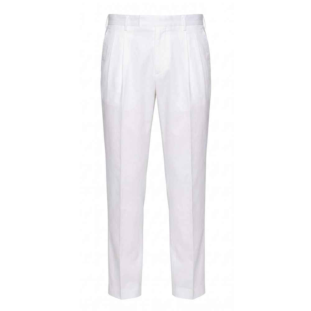 White Cotton Men Pant