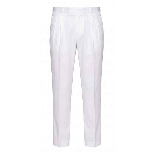 White Cotton Men Pant