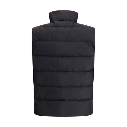 Black Recycled Polyamide Sleeveless Jacket