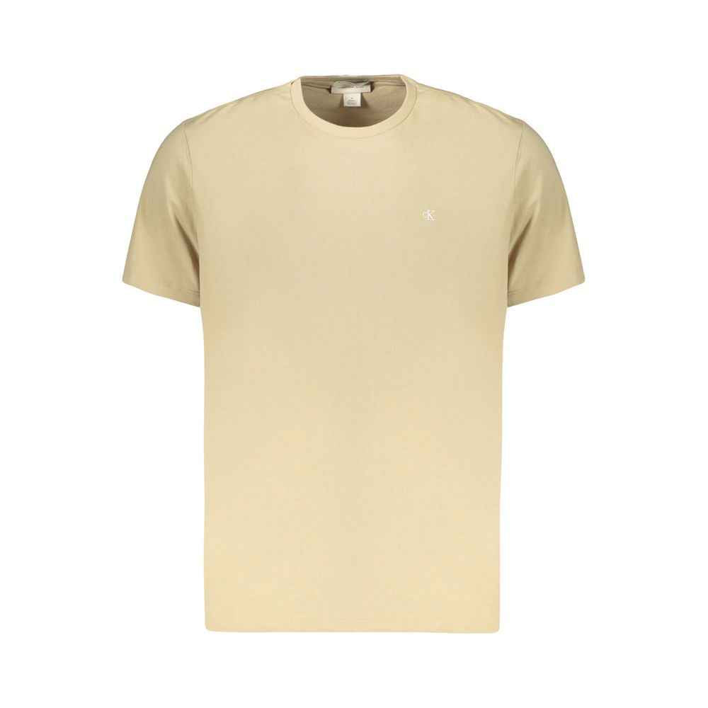 Beige Cotton Men's T-Shirt