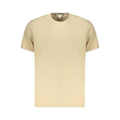 Beige Cotton Men's T-Shirt