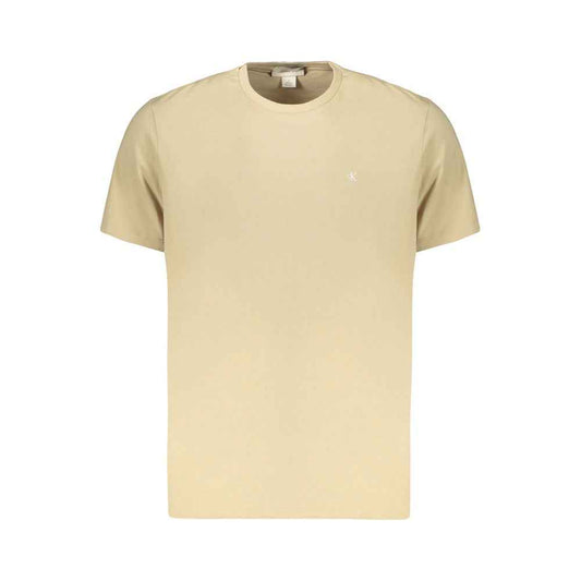Beige Cotton Men's T-Shirt