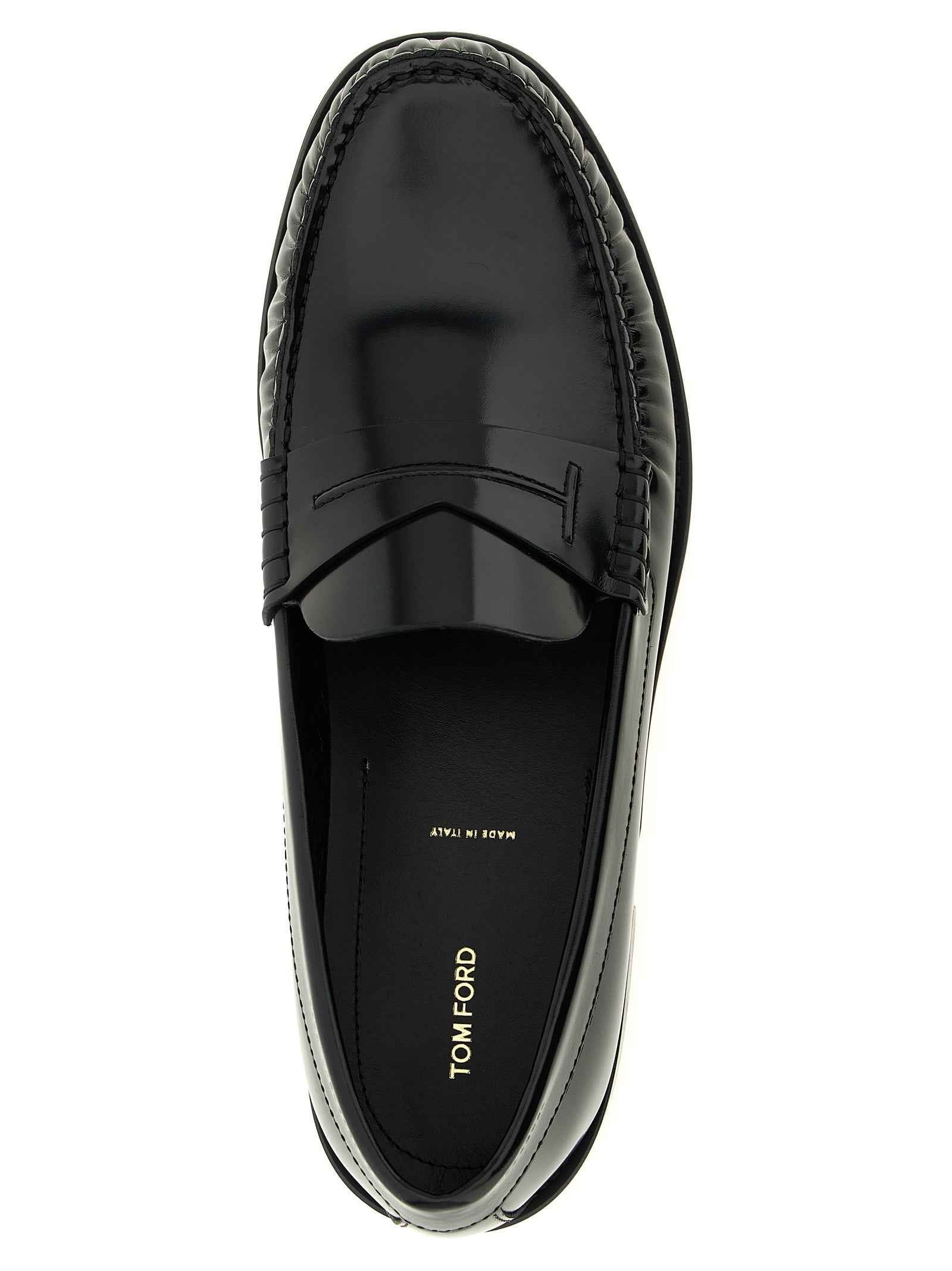 Black Calfskin Slip-On Loafers