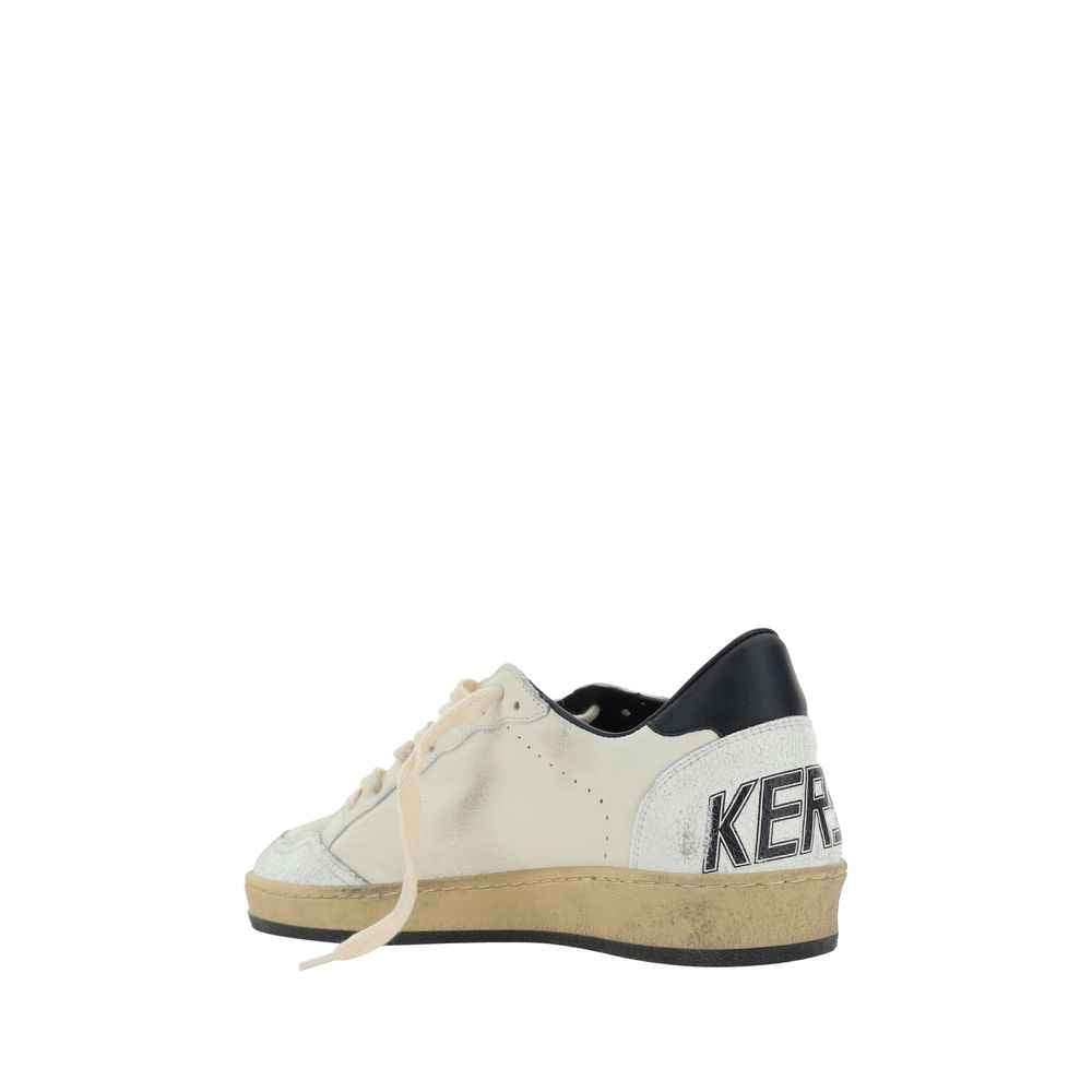 White Calf Leather Bos Taurus Low Top Sneakers