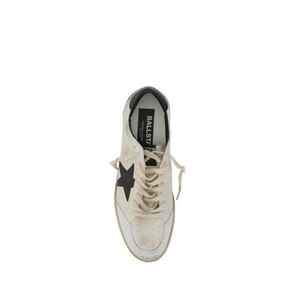 White Calf Leather Bos Taurus Low Top Sneakers