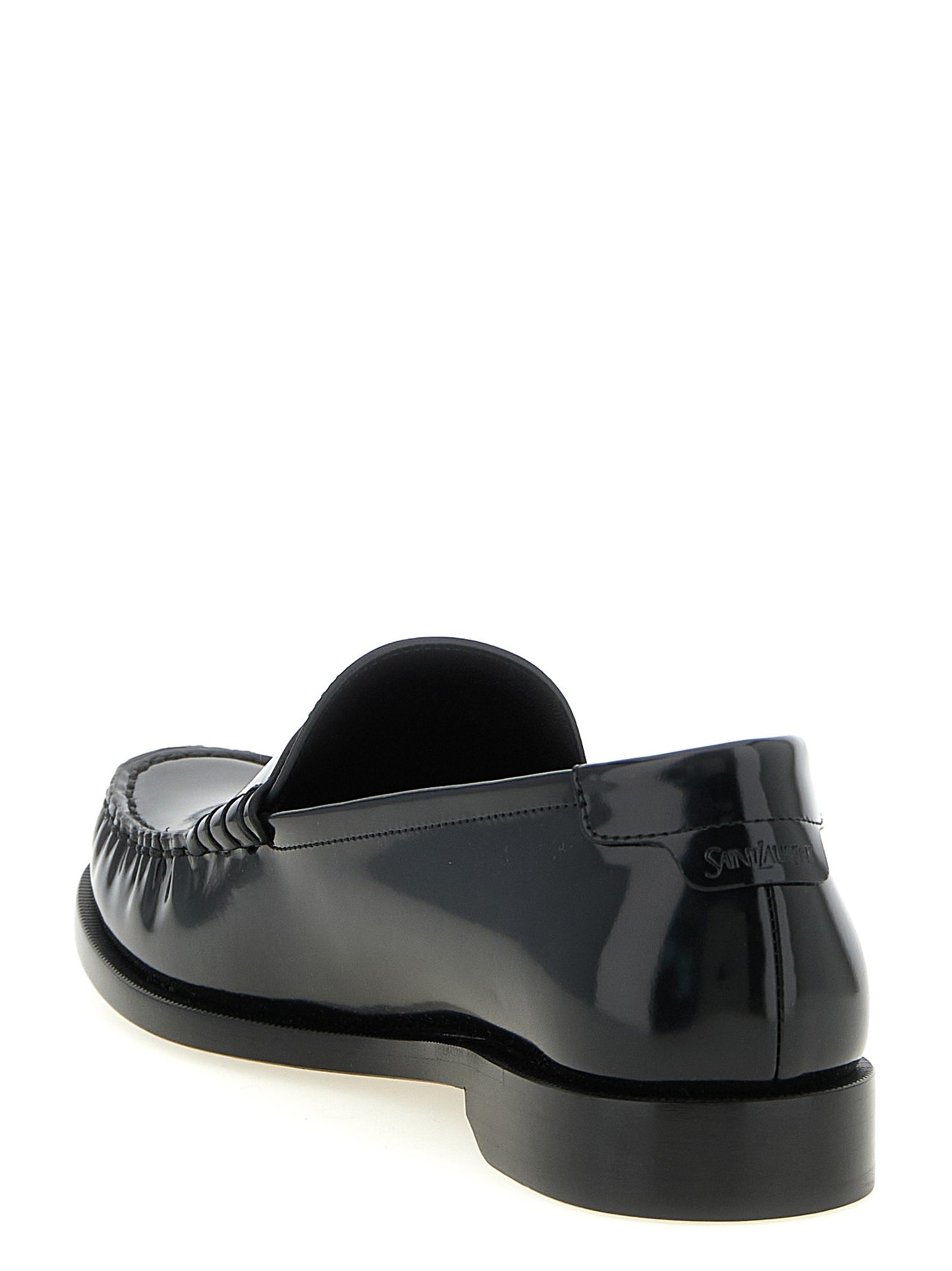 Black Calfskin Slip-On Loafers