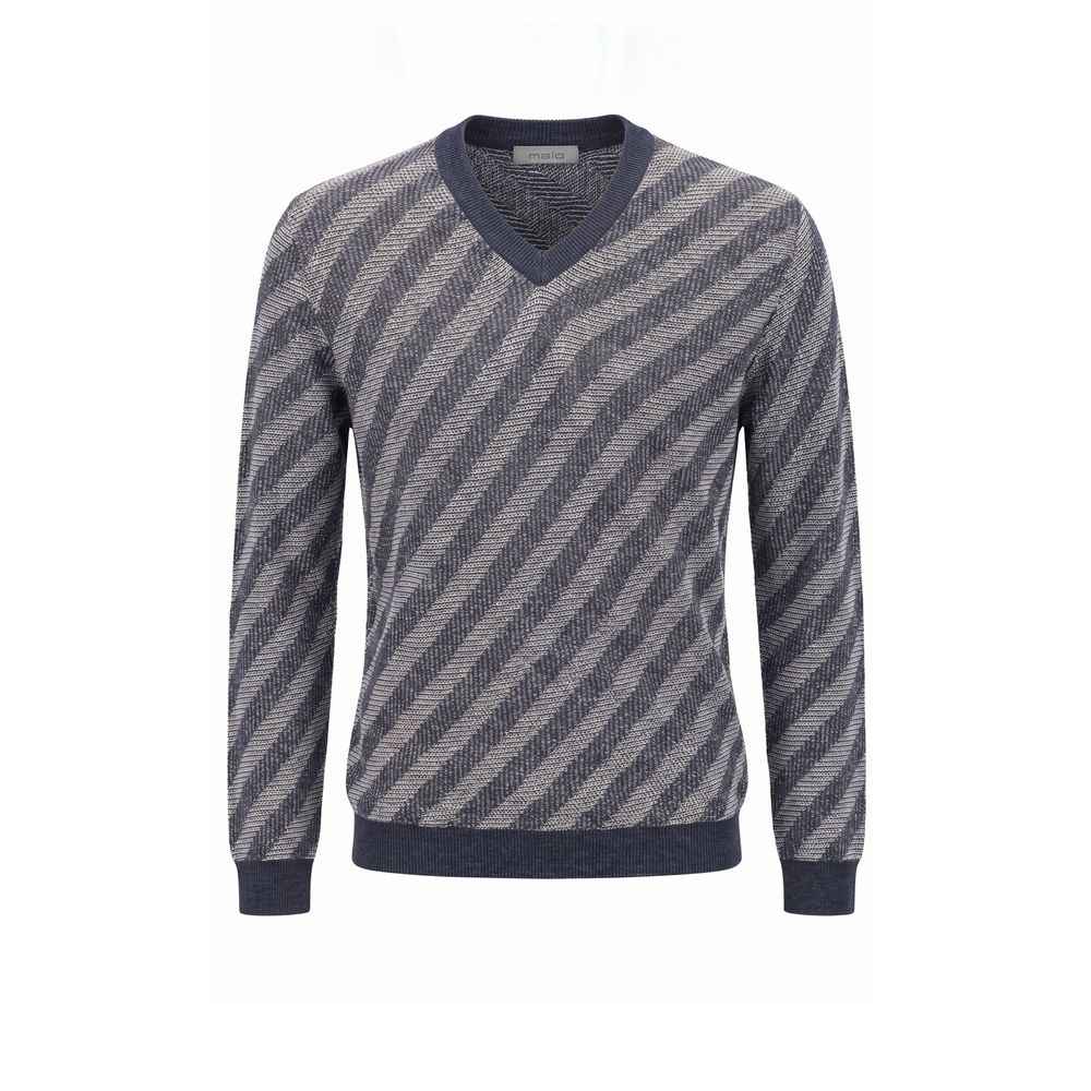 Blue Linen Men Sweater