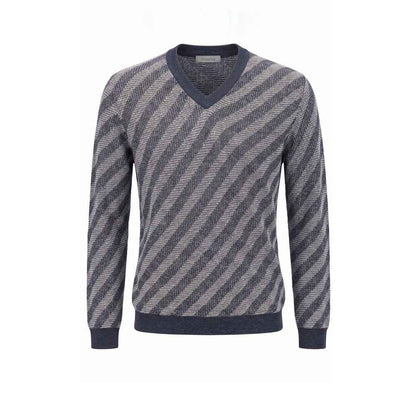 Blue Linen Men Sweater