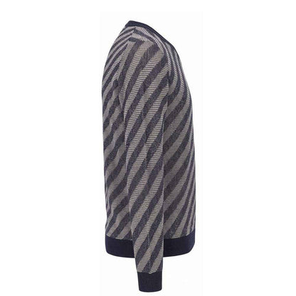 Blue Linen Men Sweater