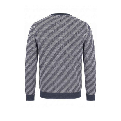 Blue Linen Men Sweater