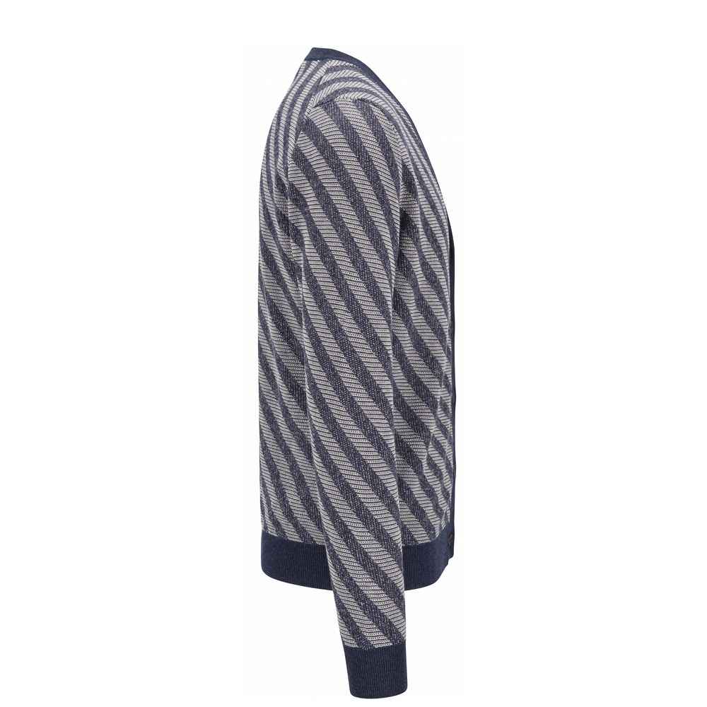 Blue Linen Men Cardigan
