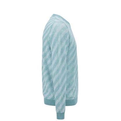Light Blue Linen Men's Sweater