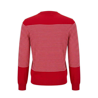 Red Cotton Men Sweater