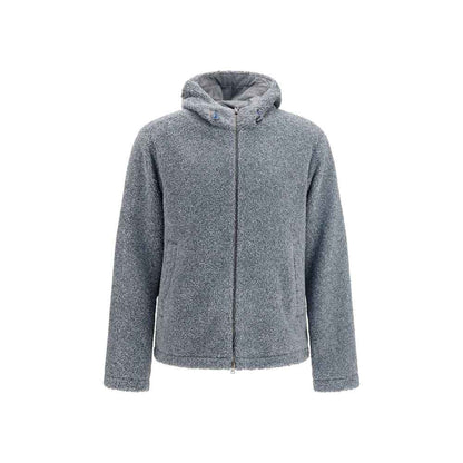 Gray Polyester Full-Length Jacket