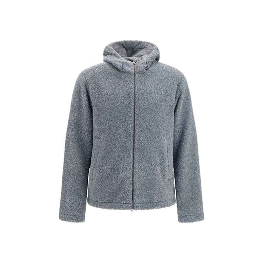 Gray Polyester Full-Length Jacket