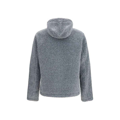 Gray Polyester Full-Length Jacket