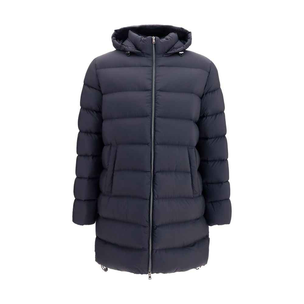 Black Polyamide Full-Length Jacket