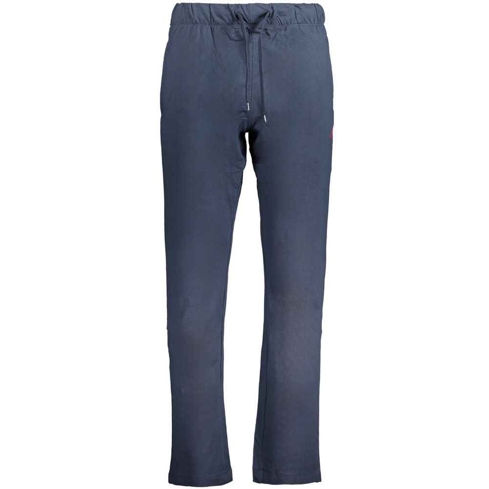 Blue Cotton Men's Trousers