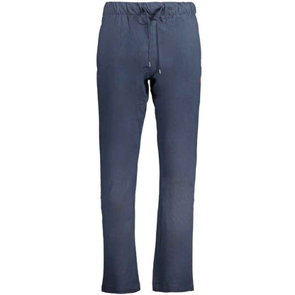 Blue Cotton Men's Trousers