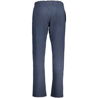 Blue Cotton Men's Trousers