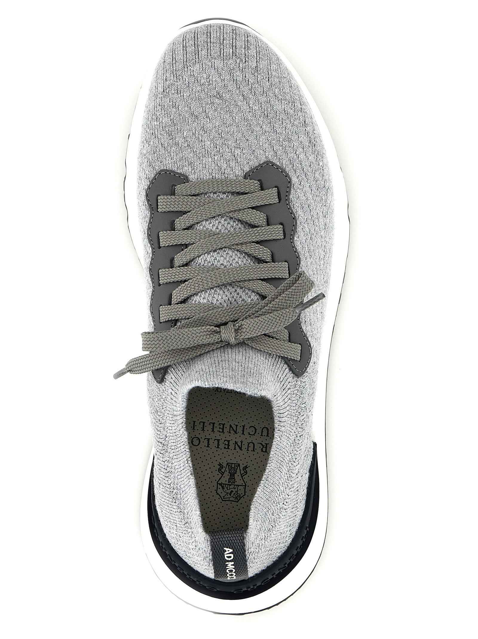 Gray Cotton Athletic Sneakers