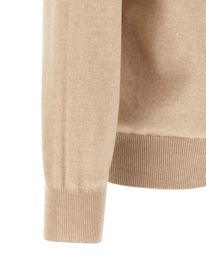 Beige Cashmere Cardigan