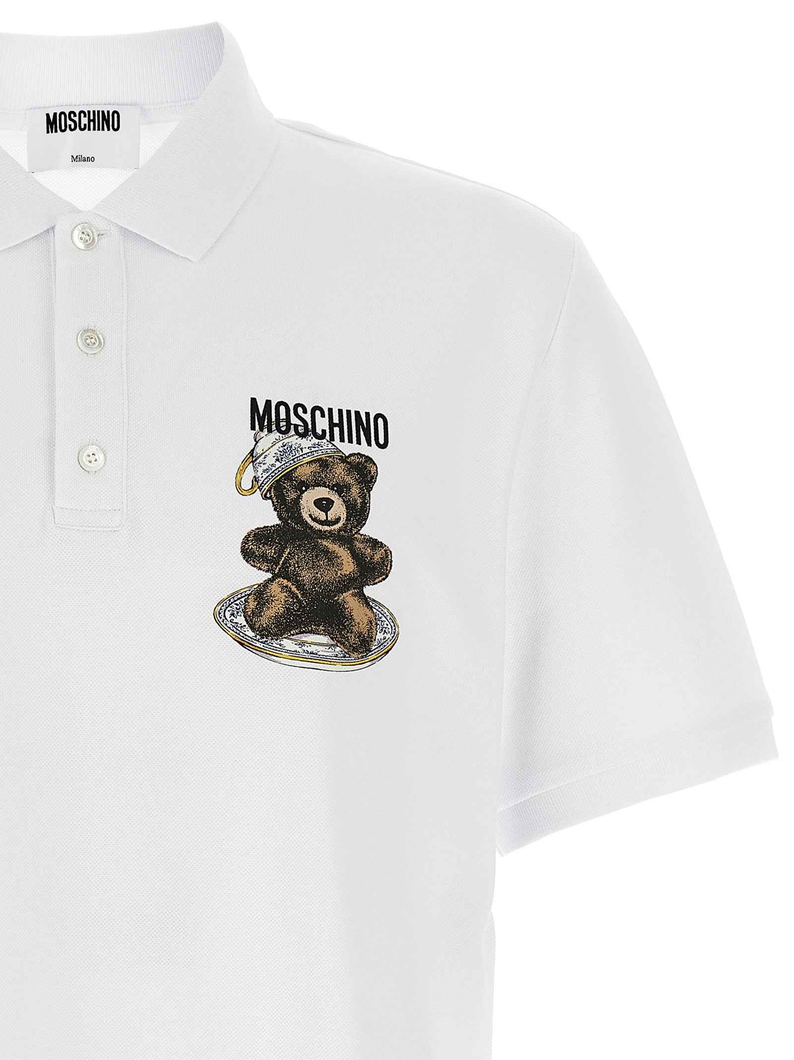 White Cotton Polo Shirt