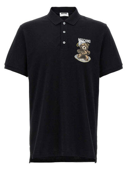 Black Cotton Polo Shirt