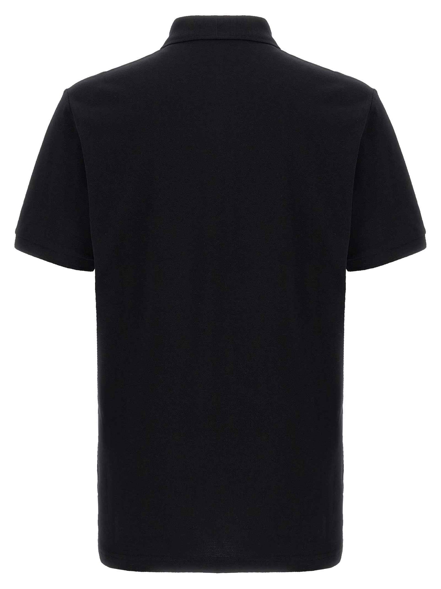 Black Cotton Polo Shirt