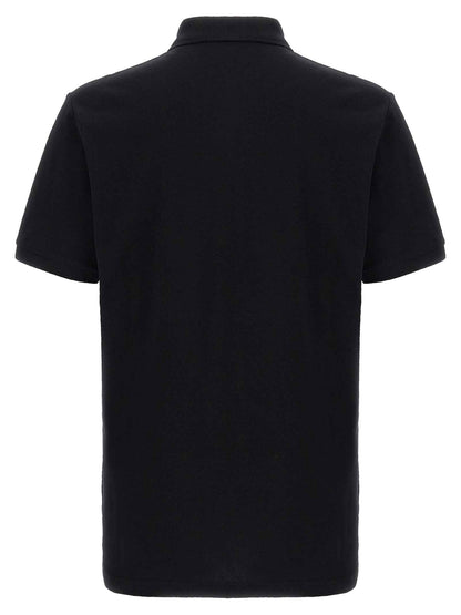 Black Cotton Polo Shirt