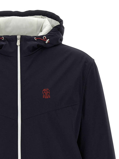 Blue Polyamide Shell Jacket