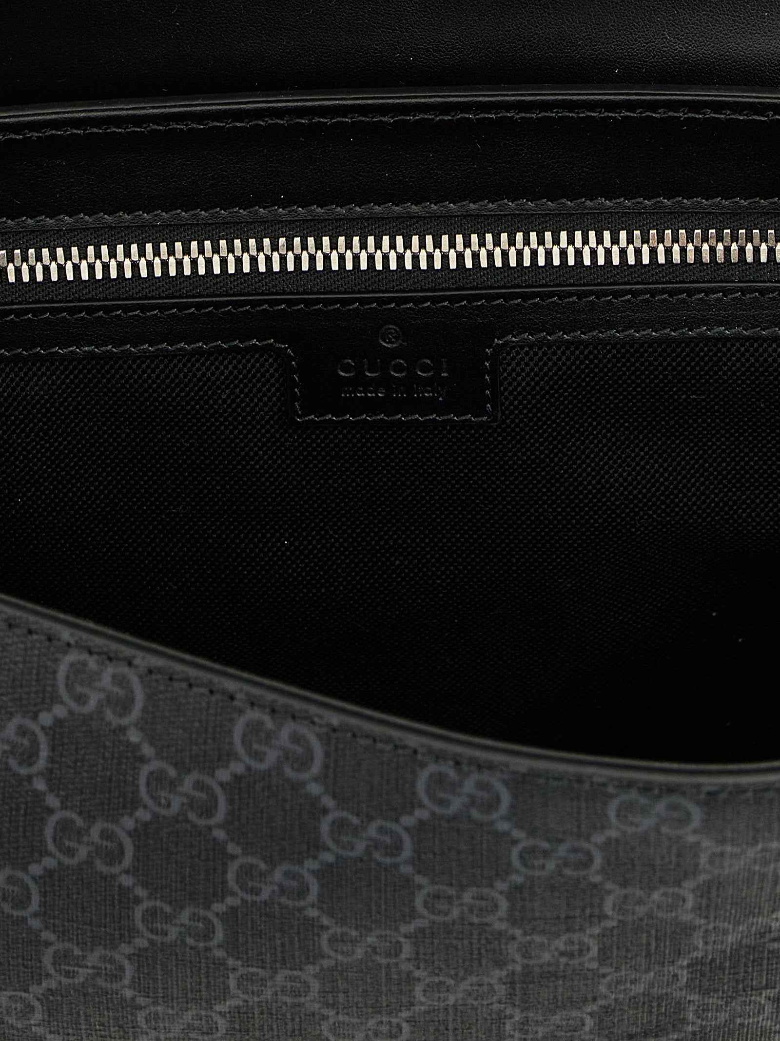 Black Polyethylene Crossbody Bag