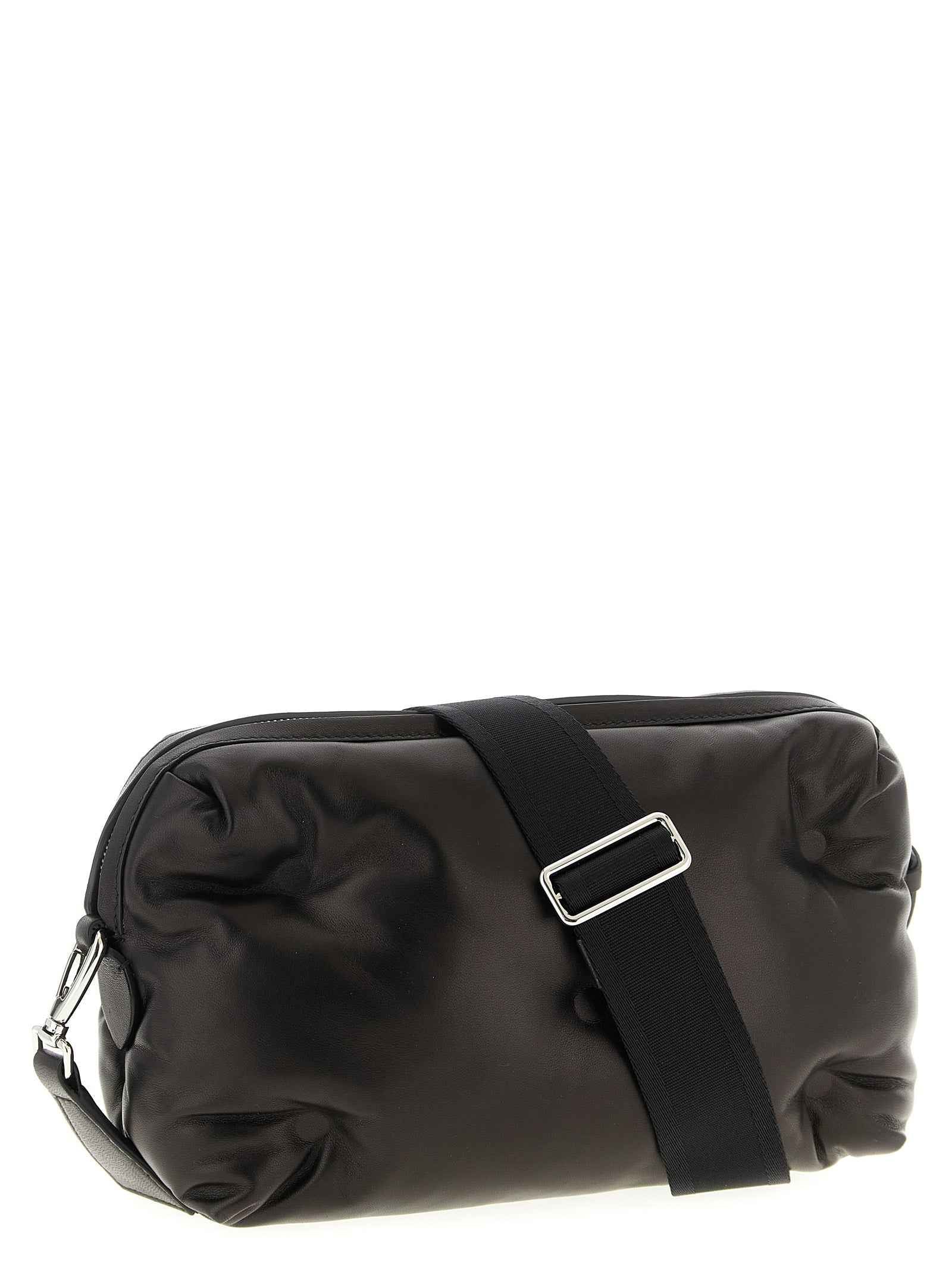 Black Lambskin Crossbody Bag