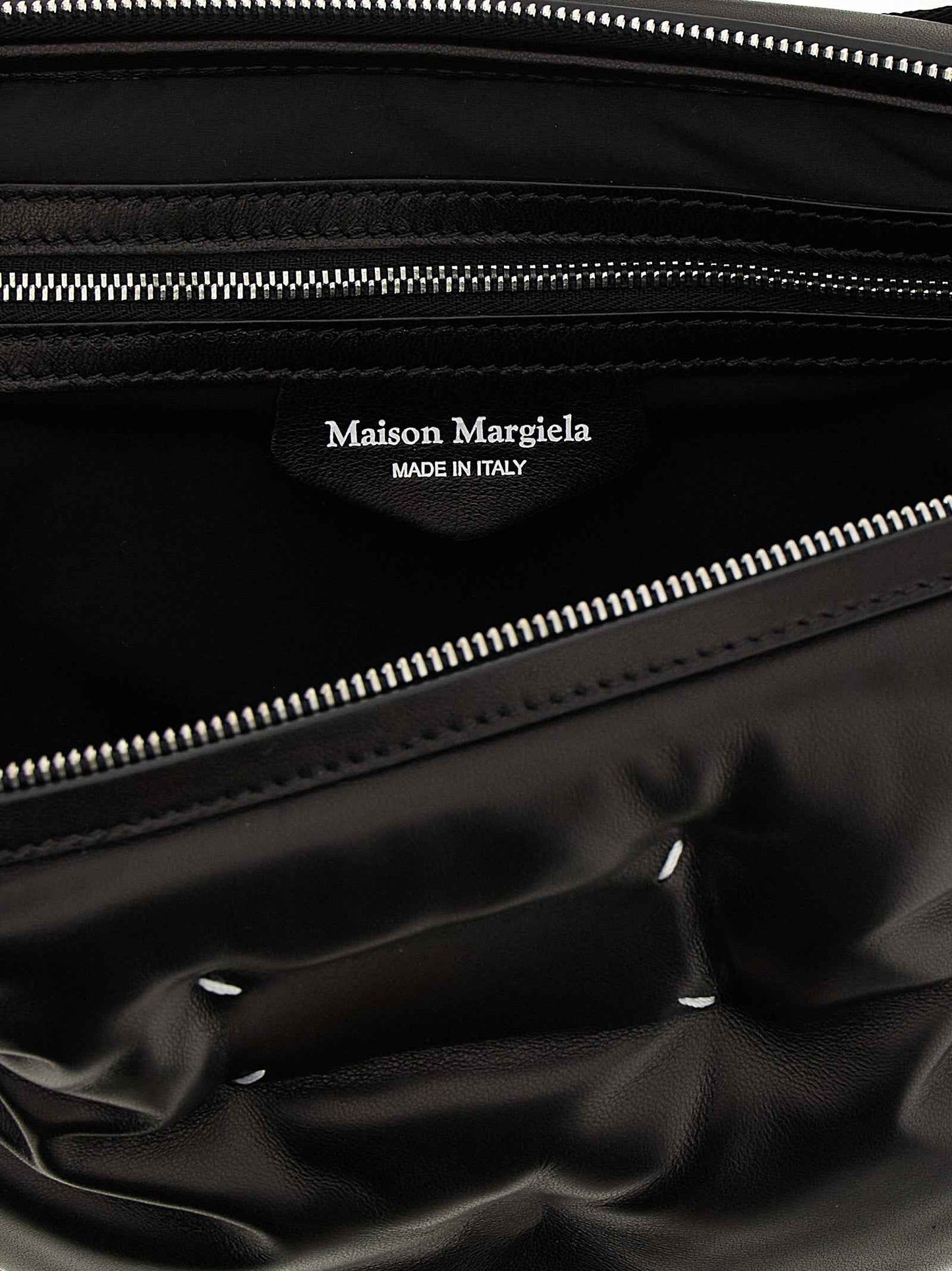Black Lambskin Crossbody Bag