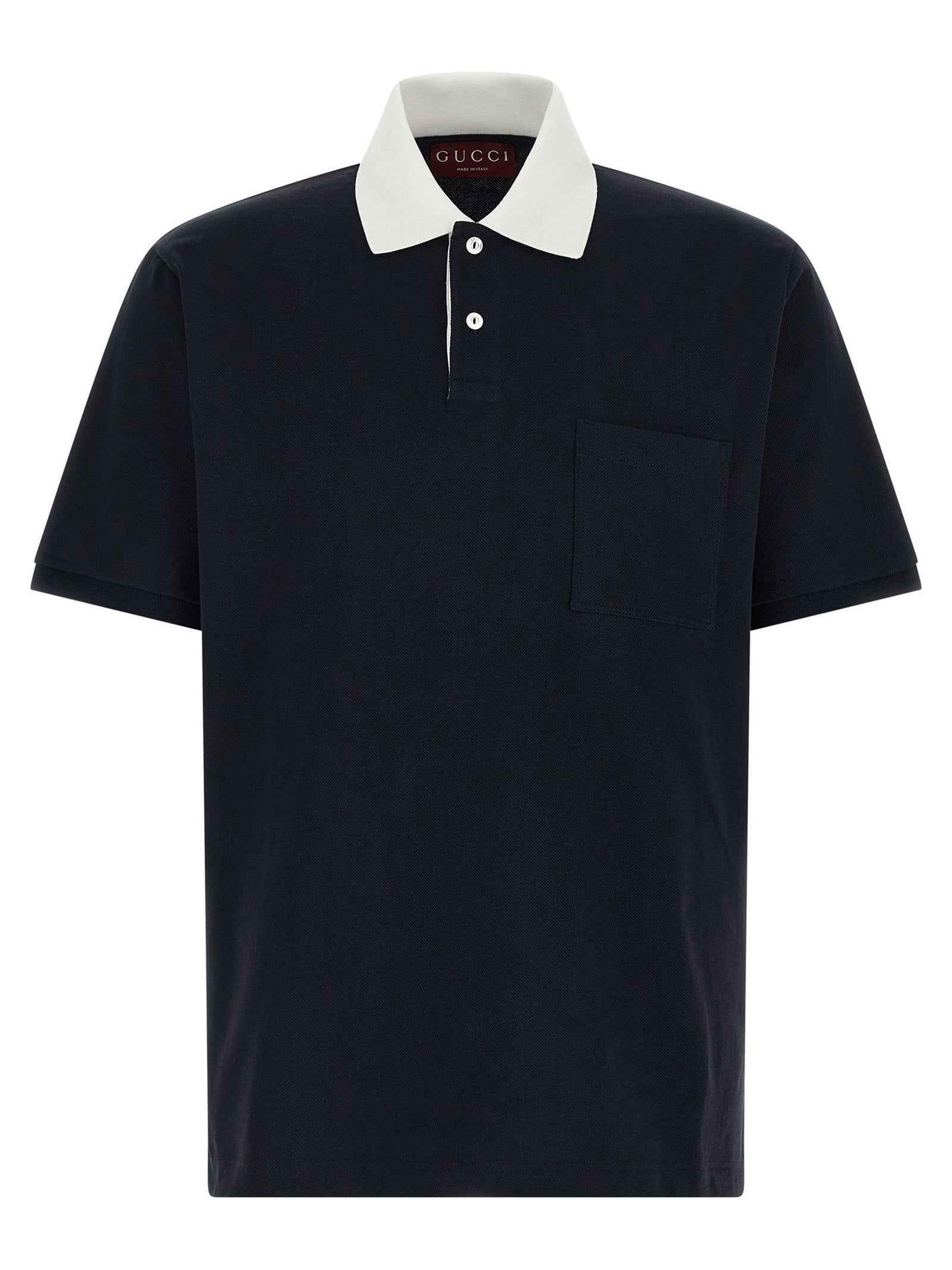 Blue Cotton Polo Shirt